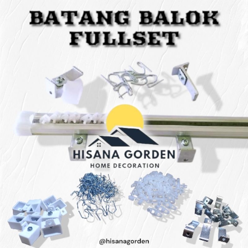 Batang gorden/batang gorden fullset/batang kotak/batang balok/batang gorden plisket/batang fullset/b