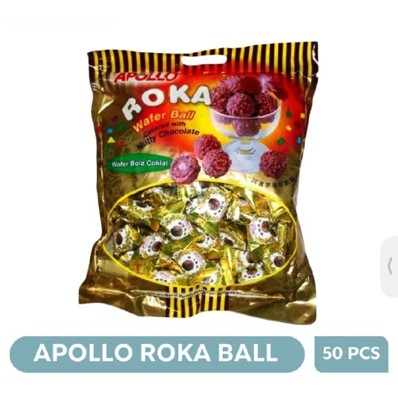 

Apollo Roka Wafer Bola Nuty Chocolate (Isi 50pcs)