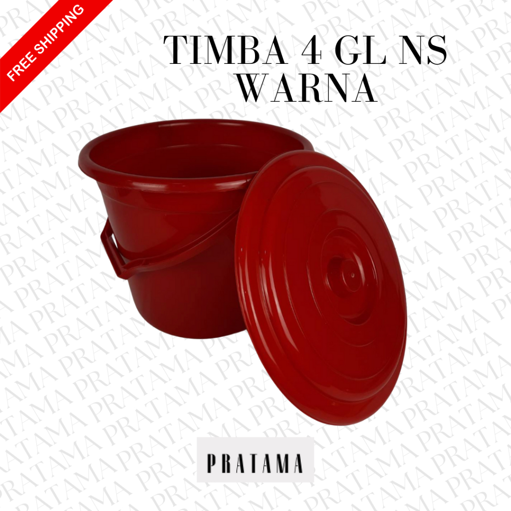 Timba Air Tutup / Timba Plastik / Timba warna / Ember tutup / Timba / Timba 4 gl WARNA