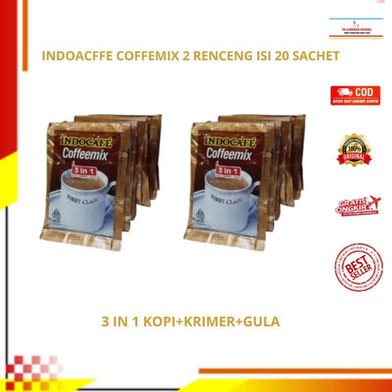 

[PAKET HEMAT ISI 2] Indocaffe Coffemix 3in1 2 Renceng Isi 20 Sachet PROMO MURAH/ Kopi Indocaffe Mix 2 Renceng 3i1 Isi 20 Sachet PROMO MURAH