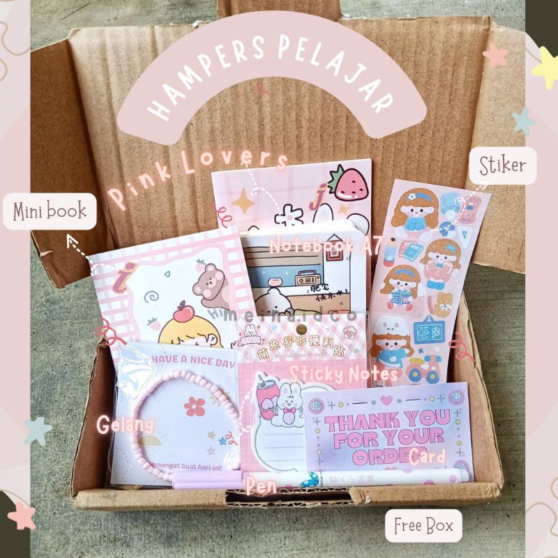 

[NEW] Hampers Alat Tulis Edisi Pink/Kado Ulang Tahun/Aksesoris/Birthday Gift By Meina.idco