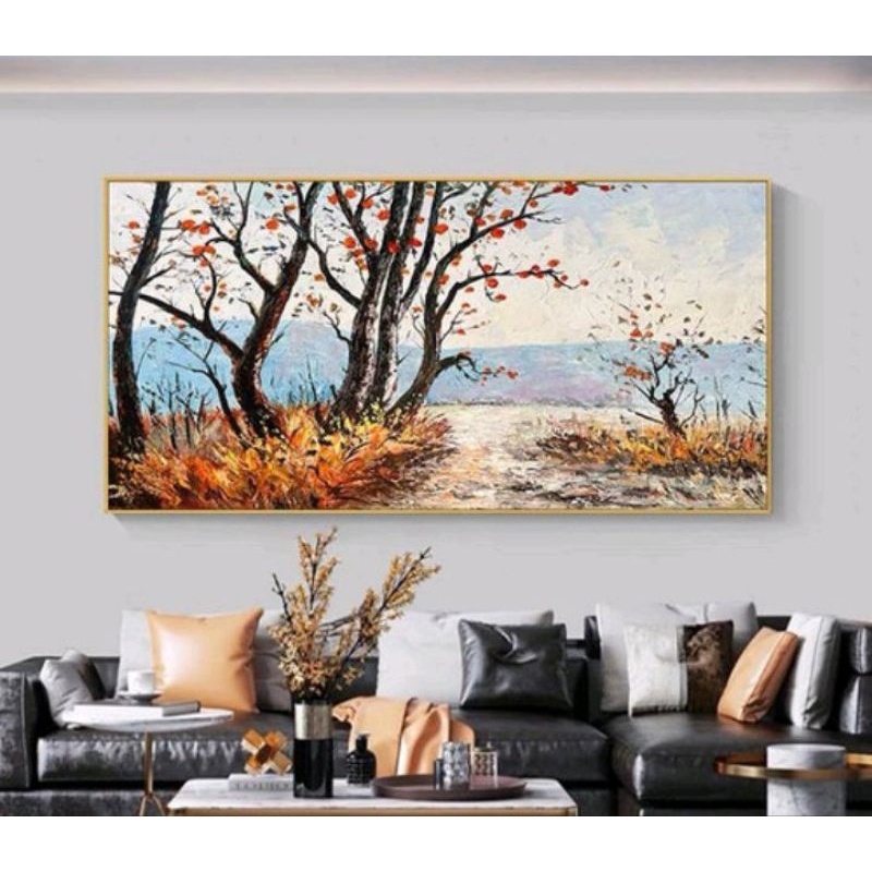 lukisan kanvas pemandangan