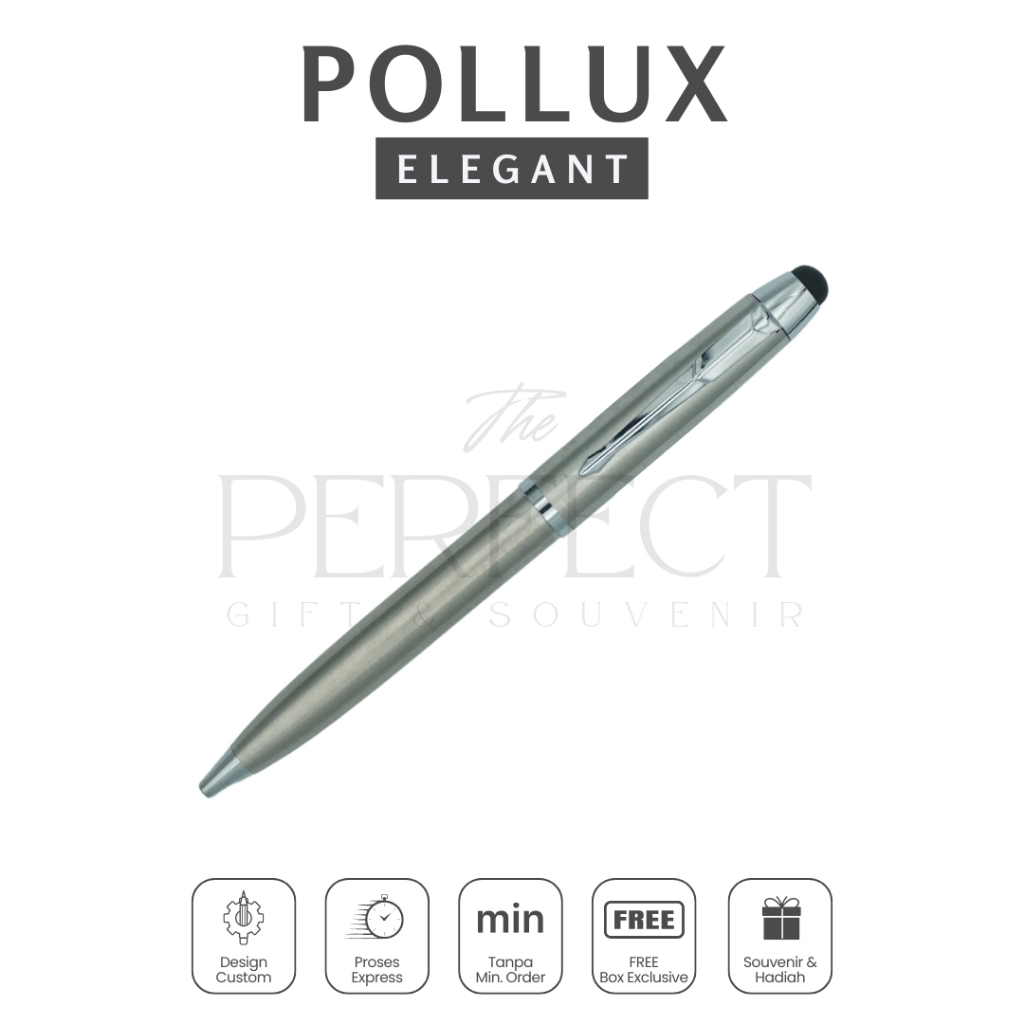 

Pollux Elegant Pen Ballpoint Free Box Custom Grafir Exclusive Promosi Gift Kado Souvenir