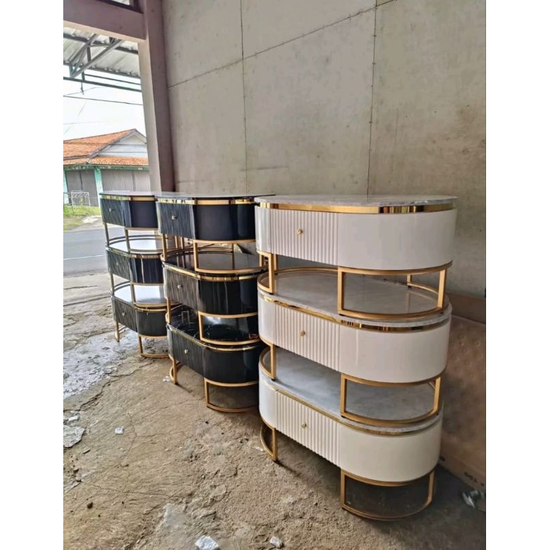 meja tamu kaki besi top hpl marmer kaki besi gold meja credenza meja gerigi meja tamu modern