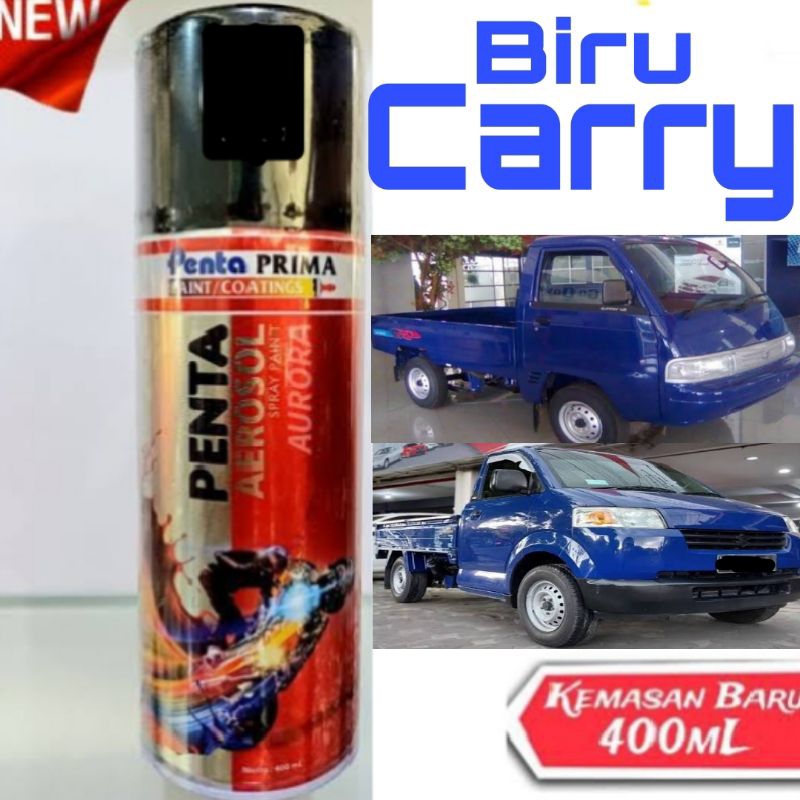 Pilok Cat Biru Cary Suzuki Carry Blue Biru Tua Penta Cat Semprot Mobil Motor Vleg Plastik 400ml