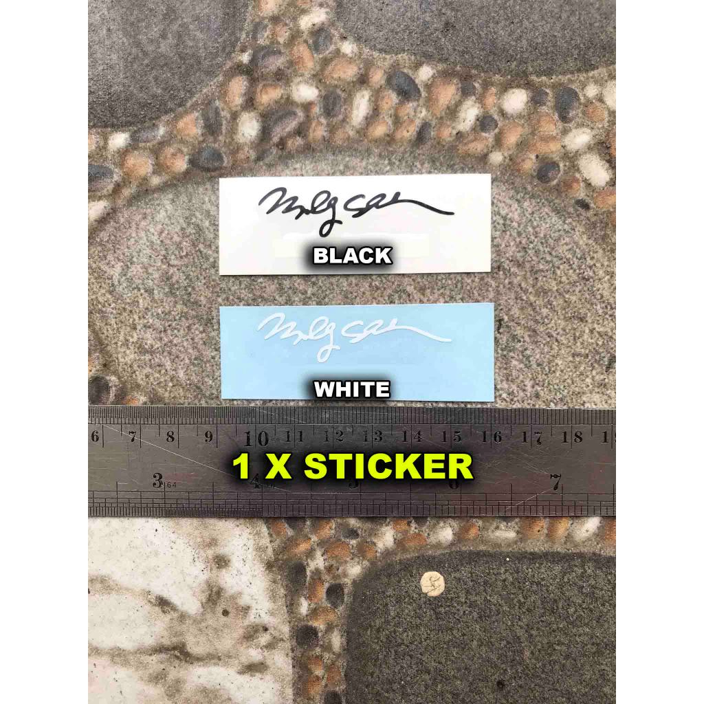 Billy Sheehan Signed Sticker Signature Autograph Logo Headstock Sign Tanda Tangan Kepala Bass Gitar 