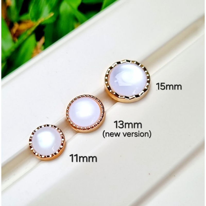 kancing korea mutiara gold jamur shabby