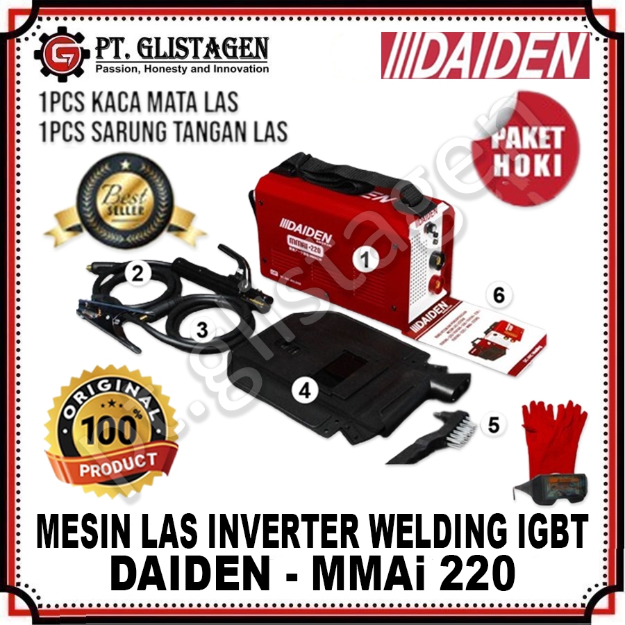 DAIDEN MMAi 220 Mesin Las Trafo Travo Las Listrik Welding MMAi-220 MMAi 220 MMAi-220 MMAi220 ORIGINA
