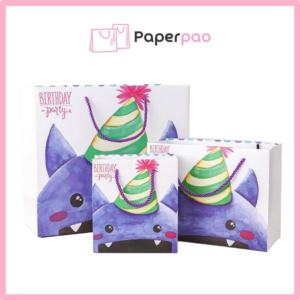 

PAPERPAO - MONSTER Paperbag Kantong Kertas Tas Ulang Tahun Birthday Goodie Bag