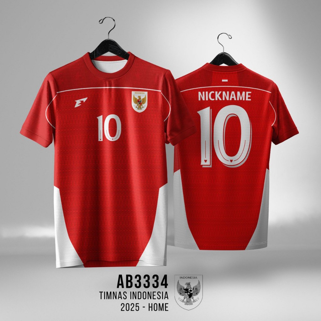 Jersey Sepakbola Timnas Indonesia Fantasy Garuda Home Merah