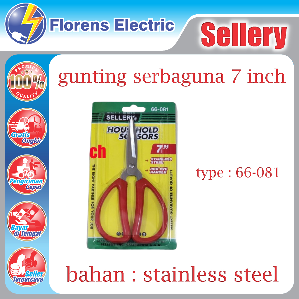 

sellery 66-081 gunting serbaguna 7 inch scissor kertas kain dus 7