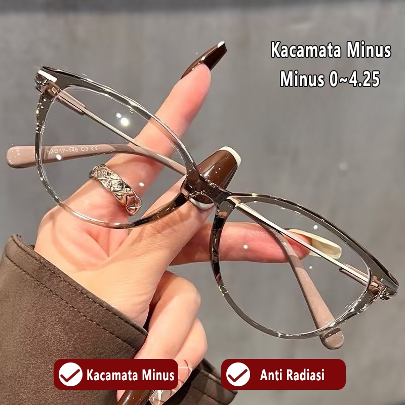 【REATY STOCK COD】 0°~ - 4.25° Kacamata Cat Eye Premium | Kacamata Mata Kucing | Kacamata Minus | Kac