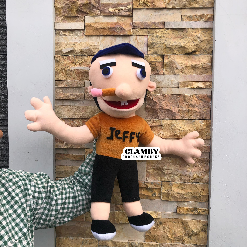 Hand Puppet Muppet Karakter Kartun Jeffy Cartoon | Boneka Tangan Muppet Mulut Gerak Ventriloquist