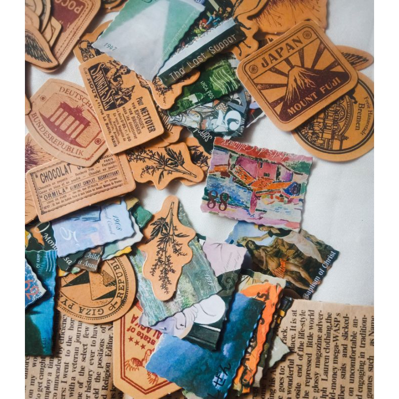 

5 Pcs Stiker Kertas Retro 1