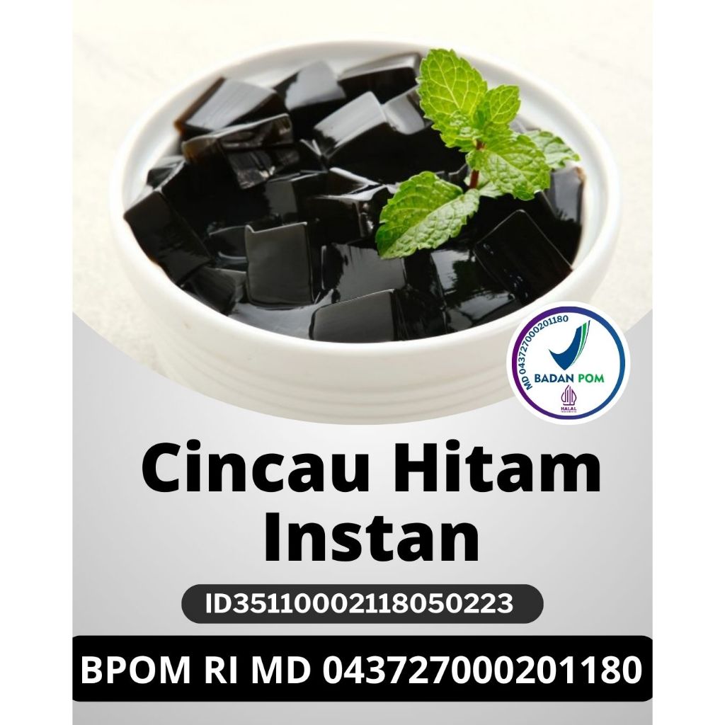 

JAMINAN MUTU..!! Cincau Hitam Instan, Ekstrak Cincau Hitam Kemasan Aluminium Foil 1 Kg