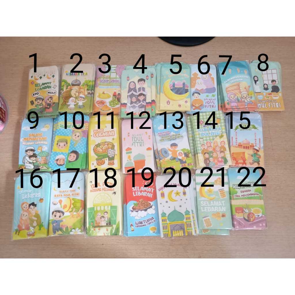 

Amplop Lebaran Idul Fitri 9x6 cm isi 10 lembar Random Pengiriman lucu motif carton