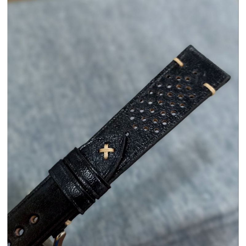 Strap jam tangan rally , tali jam tangan kulit , kalep jam tangan
