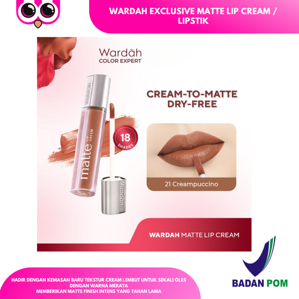 WARDAH EXCLUSIVE MATTE LIP CREAM / LIPSTIK