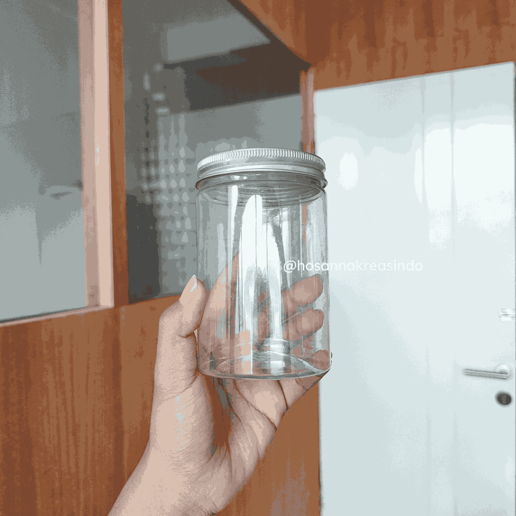 Jar Plastik Tutup Silver 250ml / Toples Plastik Tutup Silver 250ml