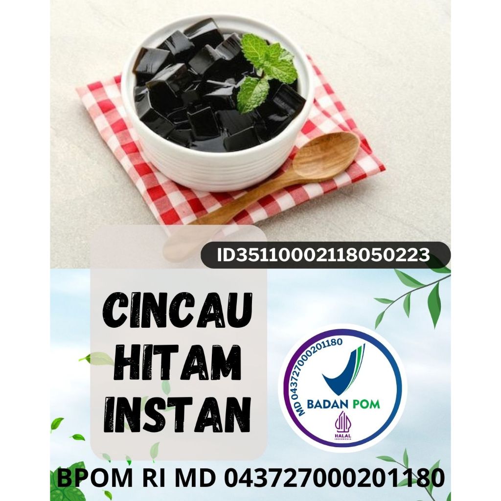 

PREMIUM...!! Cincau Hitam Instan Grass Jelly Cincau Hitam Kemasan Aluminium Foil 1 Kg