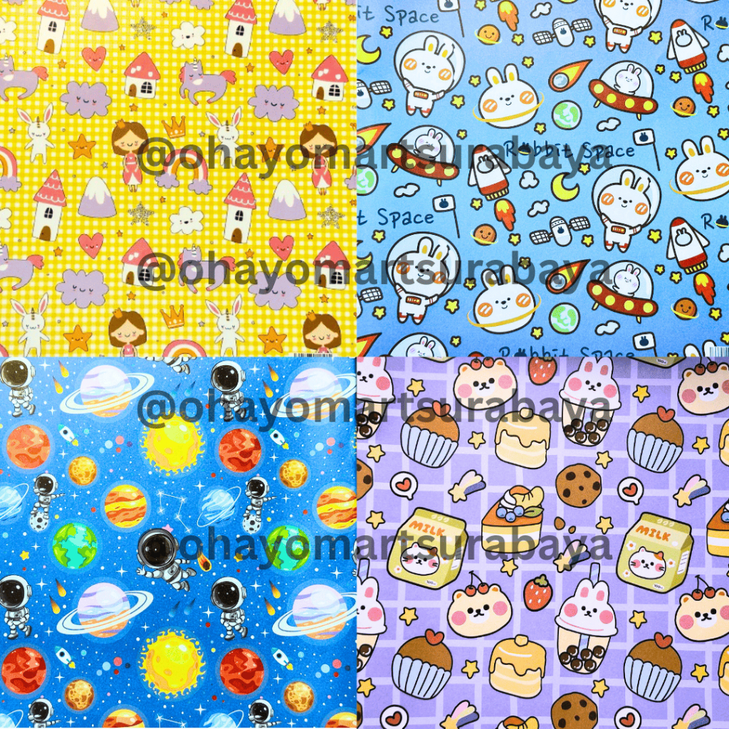 

[MURAH] Kertas Kado Doff Motif Karakter Lucu, Kids / Anak-anak, Kualitas Mirip Sansan Wawa