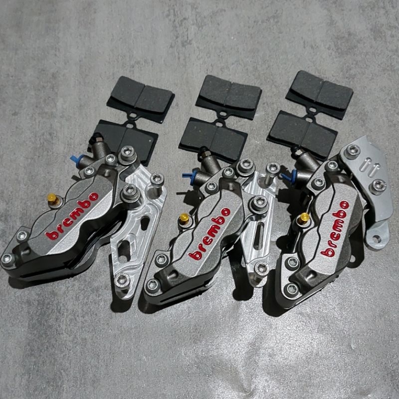 Kaliper 4Piston Supra 220mm 260mm 300mm Set Breket CNC Supra karbu Karisma Supra X 125 Supra Fit