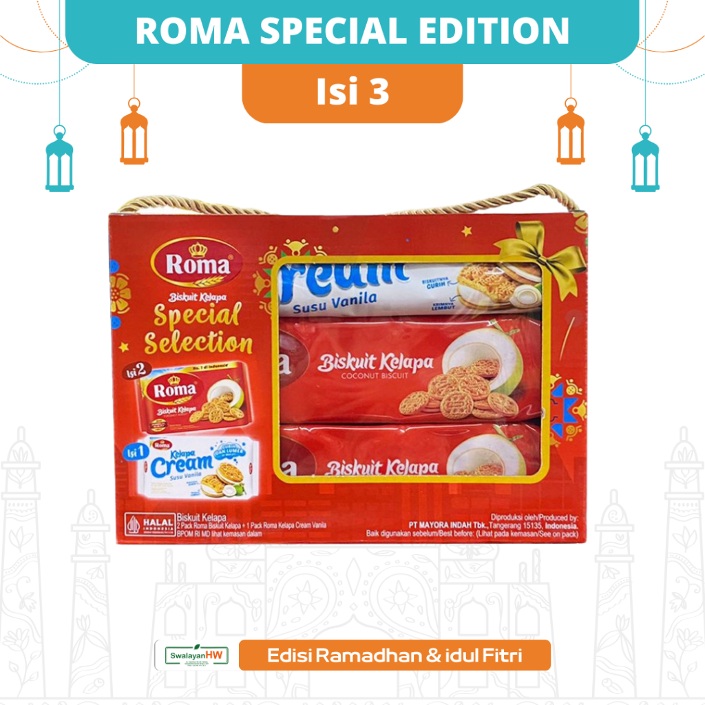 

BINGKISAN BISKUIT ROMA KELAPA SPECIAL EDITION ISI 3 I GIFT PACK I GIFT SET