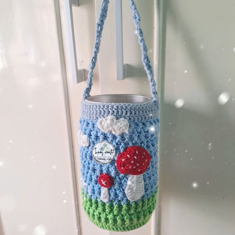 tas rajut tumbler/rajut tas botol minum
