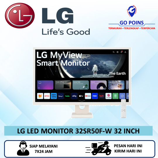 LG LED MONITOR 32SR50F-W 32 INCH BARU