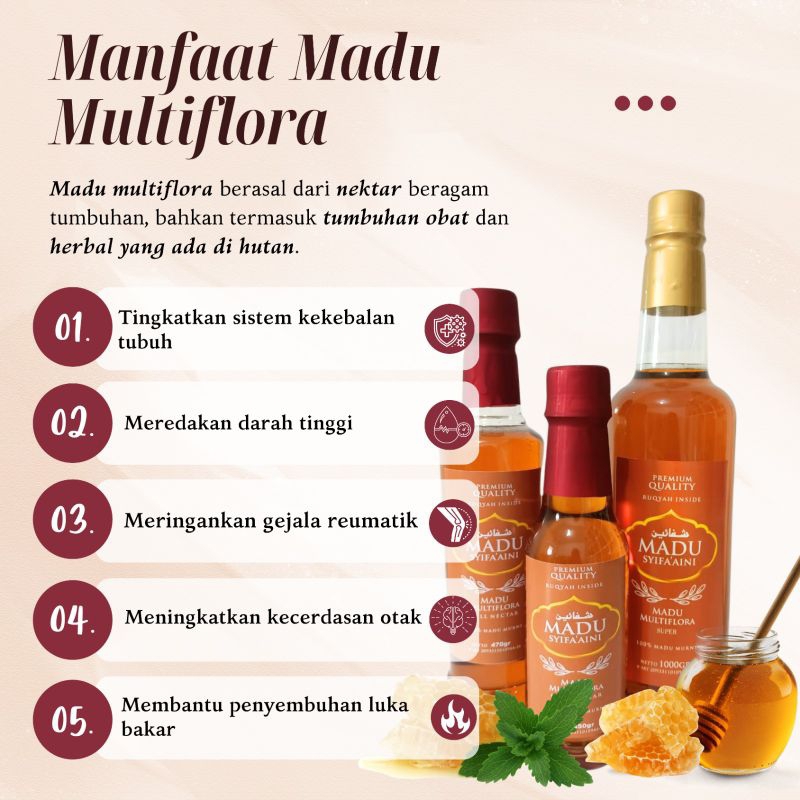 

Madu Ruqyah Syifa'aini Multiflora 1kg | Madu murni