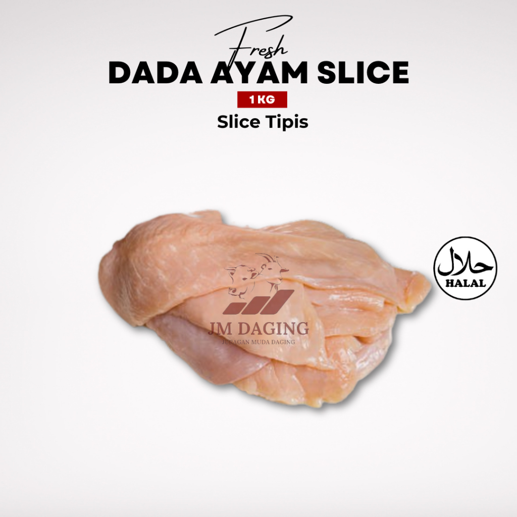 

Slice Dada Ayam Iris Tipis Fresh Halal 1kg Tangerang