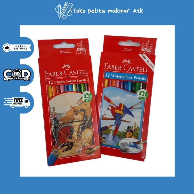 

PENSIL WARNA FABER CASTELL 12 WARNA | CLASSIC COLOUR PANJANG