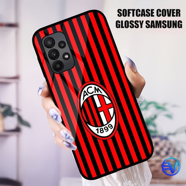 [ GT47 AC MILAN ] Softcase SAMSUNG A73/A72/A71/A53/A52/A51/A31/A21S Case Kilau Mirror Sublime Siliko