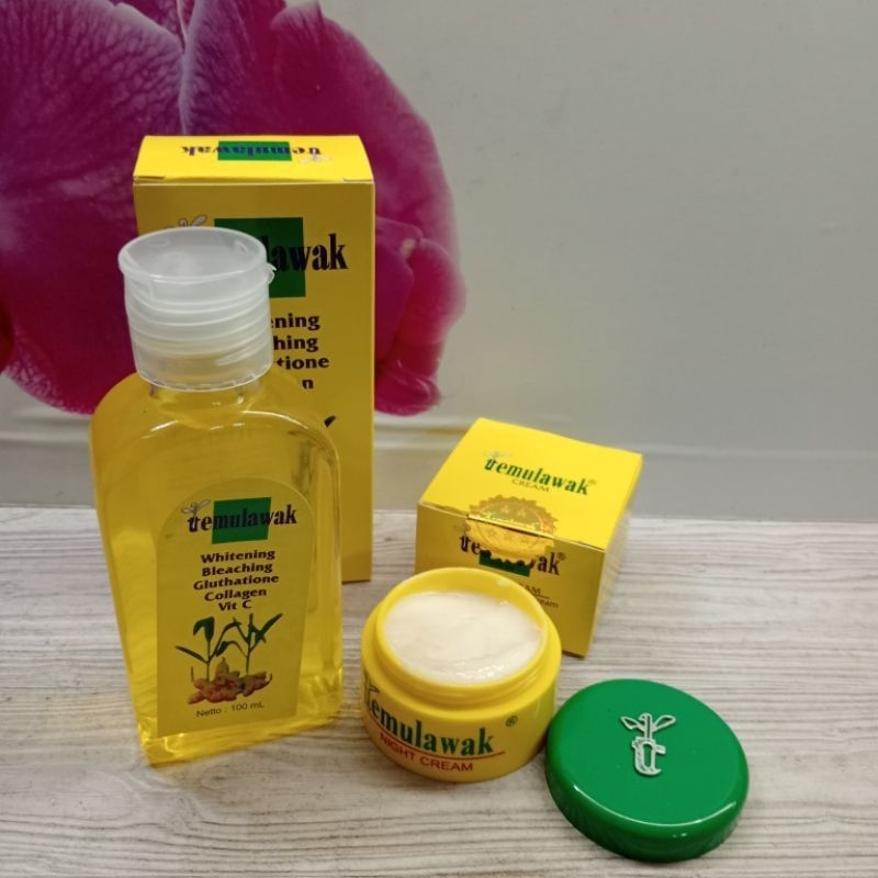 paket cream malam dan toner temulawak