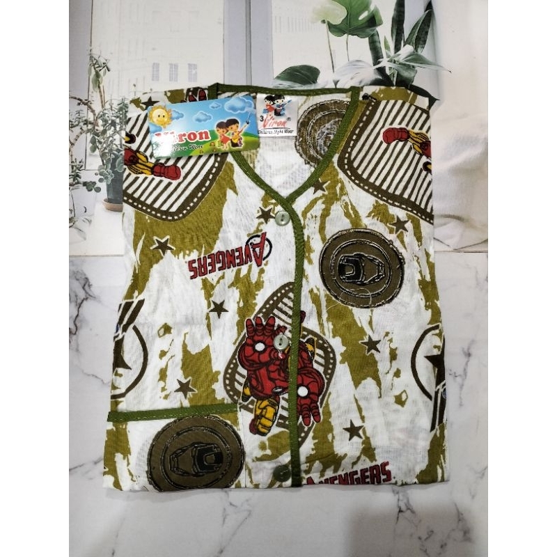 Baju Tidur Anak Cowok Katun Premium Murah Viron size 1-16