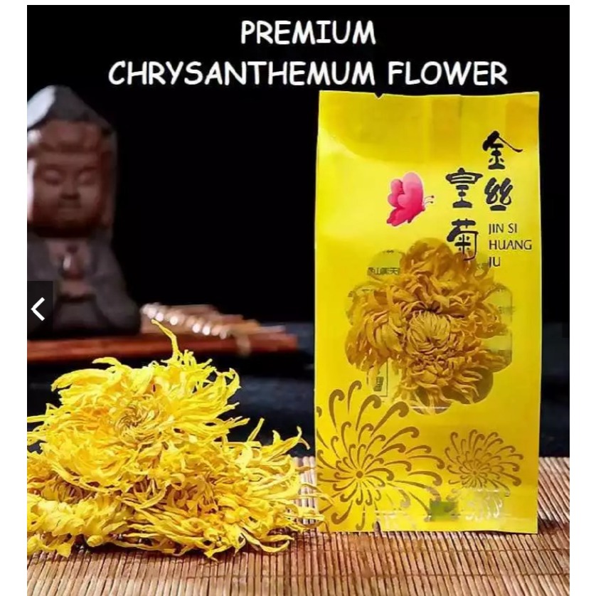 

Teh Bunga Cryshanthemum Flower Golden Premium Sachet FLOWER TEA DRIED KRISAN EMAS PREMIUM JUMBO SACHET