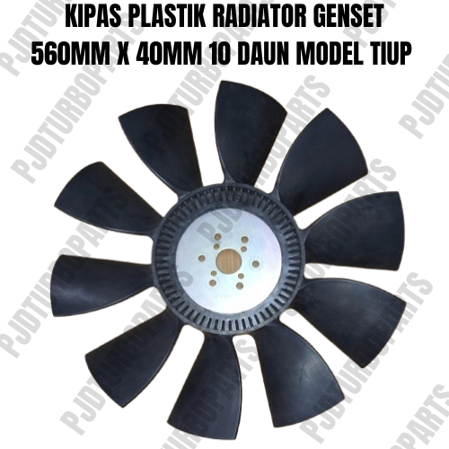 KIPAS PLASTIK RADIATOR GENSET 56CM (560MM x 40MM x 10 DAUN) MODEL TIUP