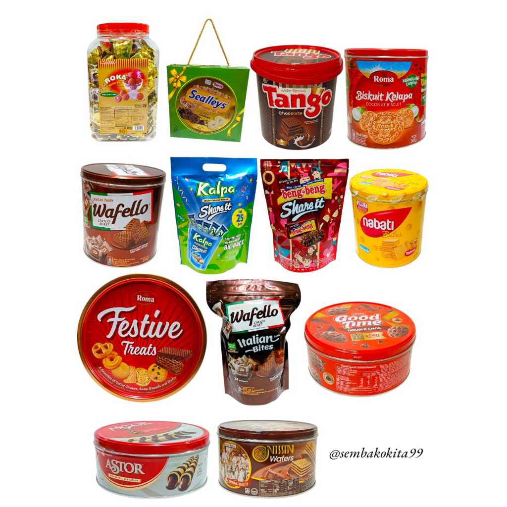 

Nabati Coklat Keju White, Wafello Coklat Coconut Caramel, Tango Nissin Soklat Wafer, Goodtime Astor