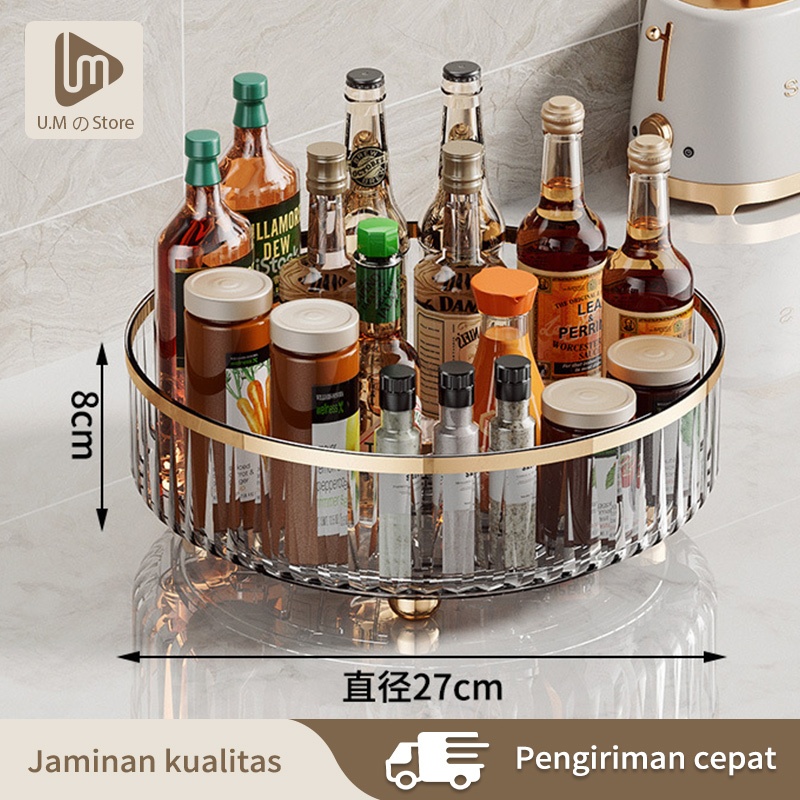 Rak Kosmetik Mini Putar 360° Derajat Aesthetic Tempat Make Up Aesthetic Tray