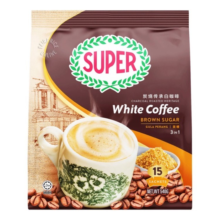 

Super 3 in 1 Instant Charcoal Roasted White Coffee Brown Sugar