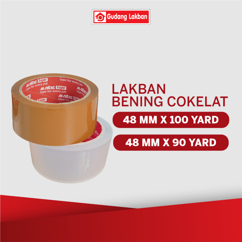 

LAKBAN 48MM X 90 YARD - Lakban Bening Lengket - Berkualitas