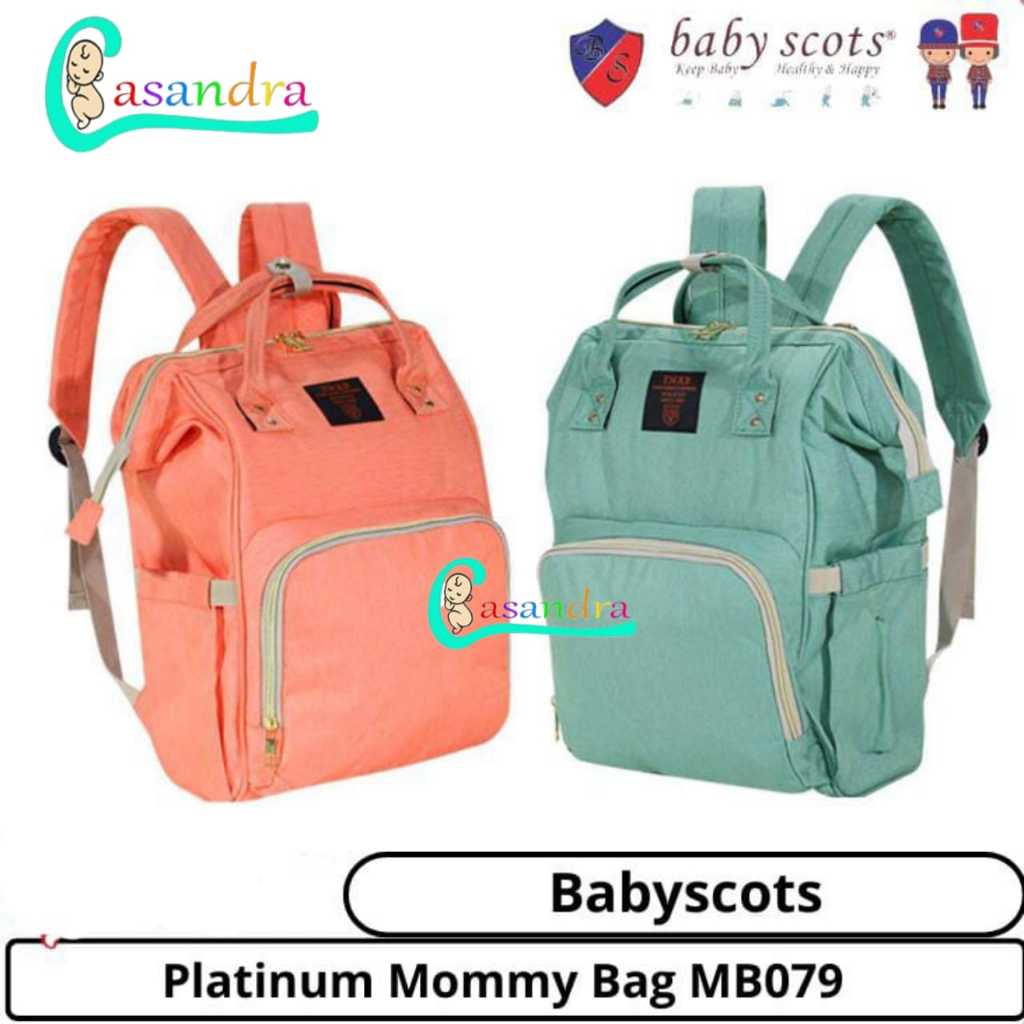 Baby Scots Platinum Mommy Bag MB 079 / Tas Ransel Perlengkapan Bayi / Baby Scots Diaper Bag