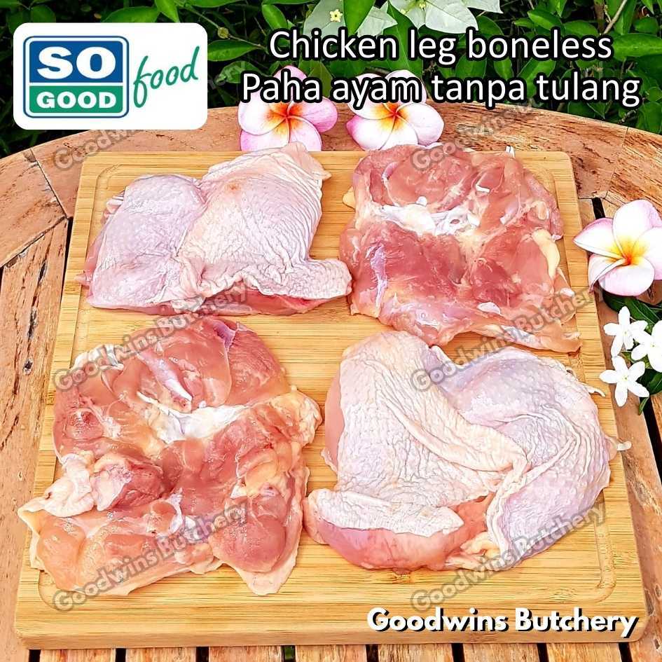 

600gr SoGood CHICKEN LEG BONELESS 4-5pcs frozen | daging paha ayam tanpa tulang | So Good Food Japfa