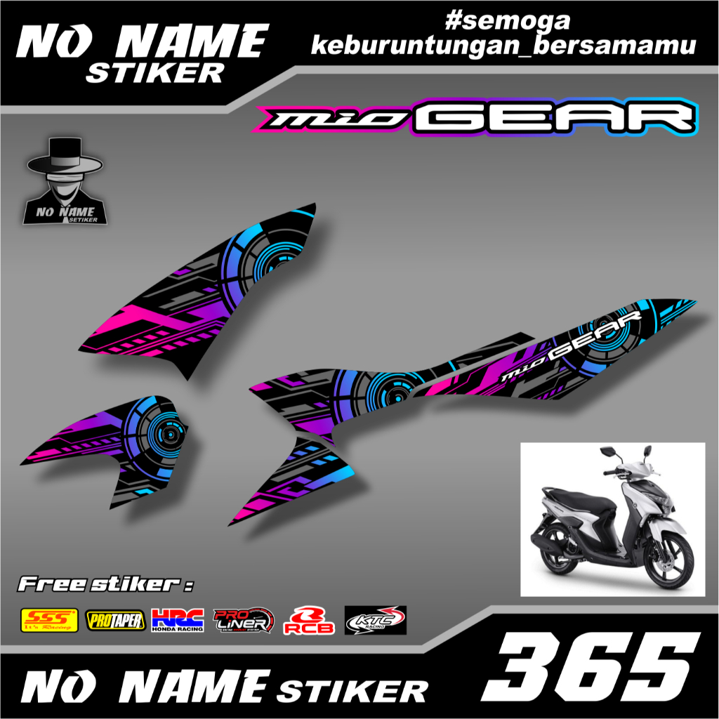 Striping MIO GEAR (365) Stiker Sticker MIO GEAR VARIASI STIKER Striping MIO GEAR (365) Stiker Sticke