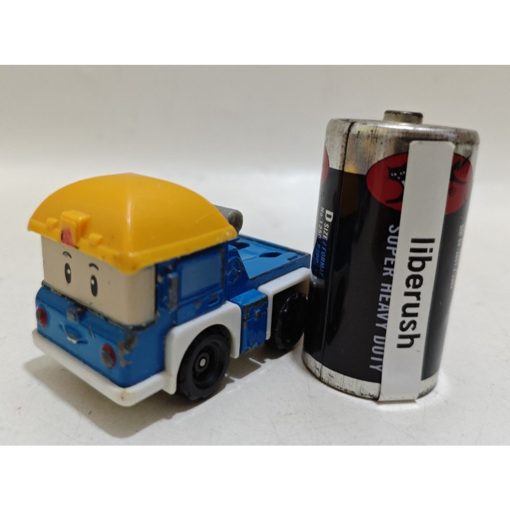 Diecast silverlit robocar poli micky cement truck construction vehicle -