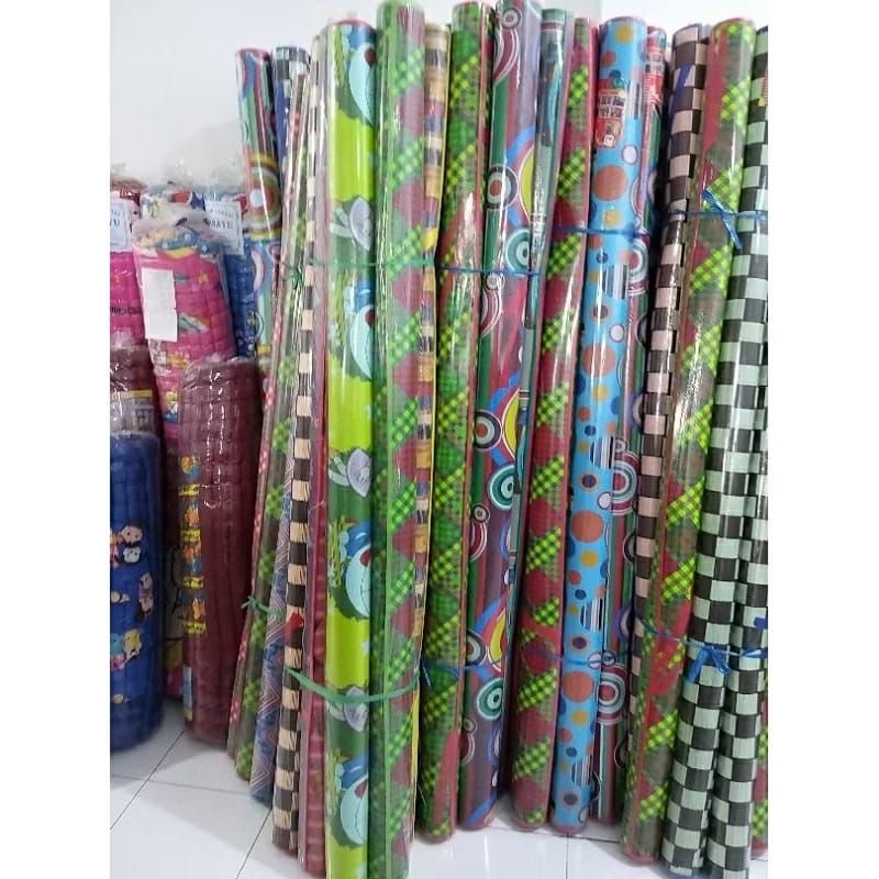 TIKAR PIKNIK KARPET SPON 180x200 TEBAL 2 MM TERMURAH KARPET SPON MOTIF KARAKTER UKURAN 180x200 CM