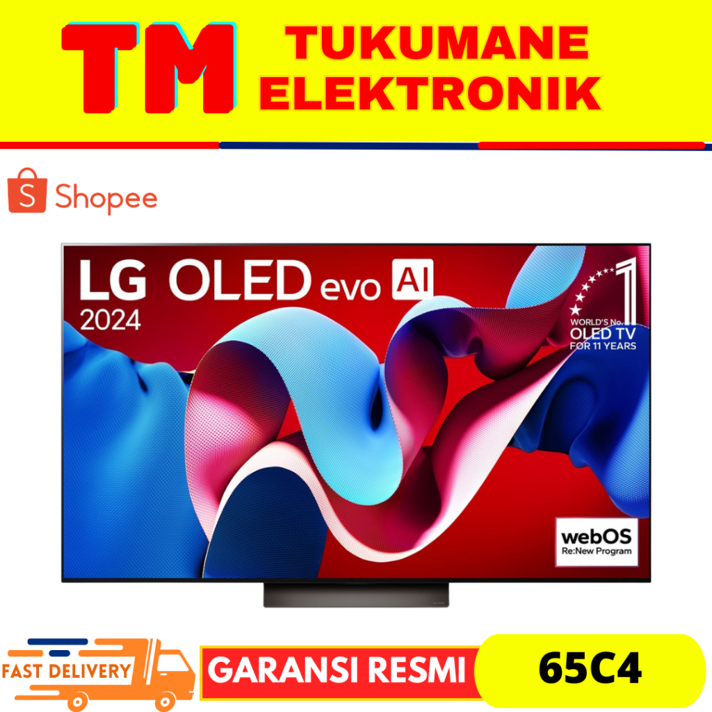 LG 65C4 Smart TV 4K OLED 65" Super Slim Design OLED65C4PSA OLED65C4