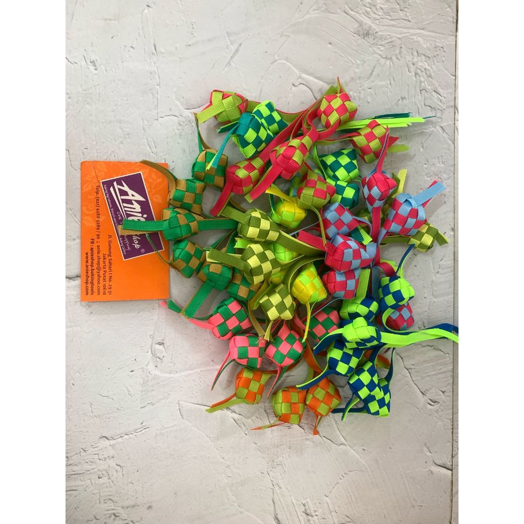 

ketupat pita/ketupat hiasan pita/pita hiasan hampers