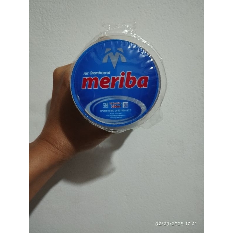 

1 dus air kemasan gelas meriba hexagonal RO 220ml