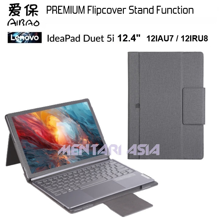 Flipcover Lenovo Ideapad Duet 5 12.4" 12IAU7 12IRU8 - AIBAO PREMIUM Flipcover STAND FUNCTION
